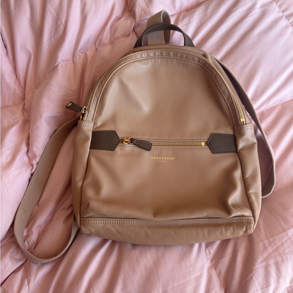Longchamp Beige Backpack